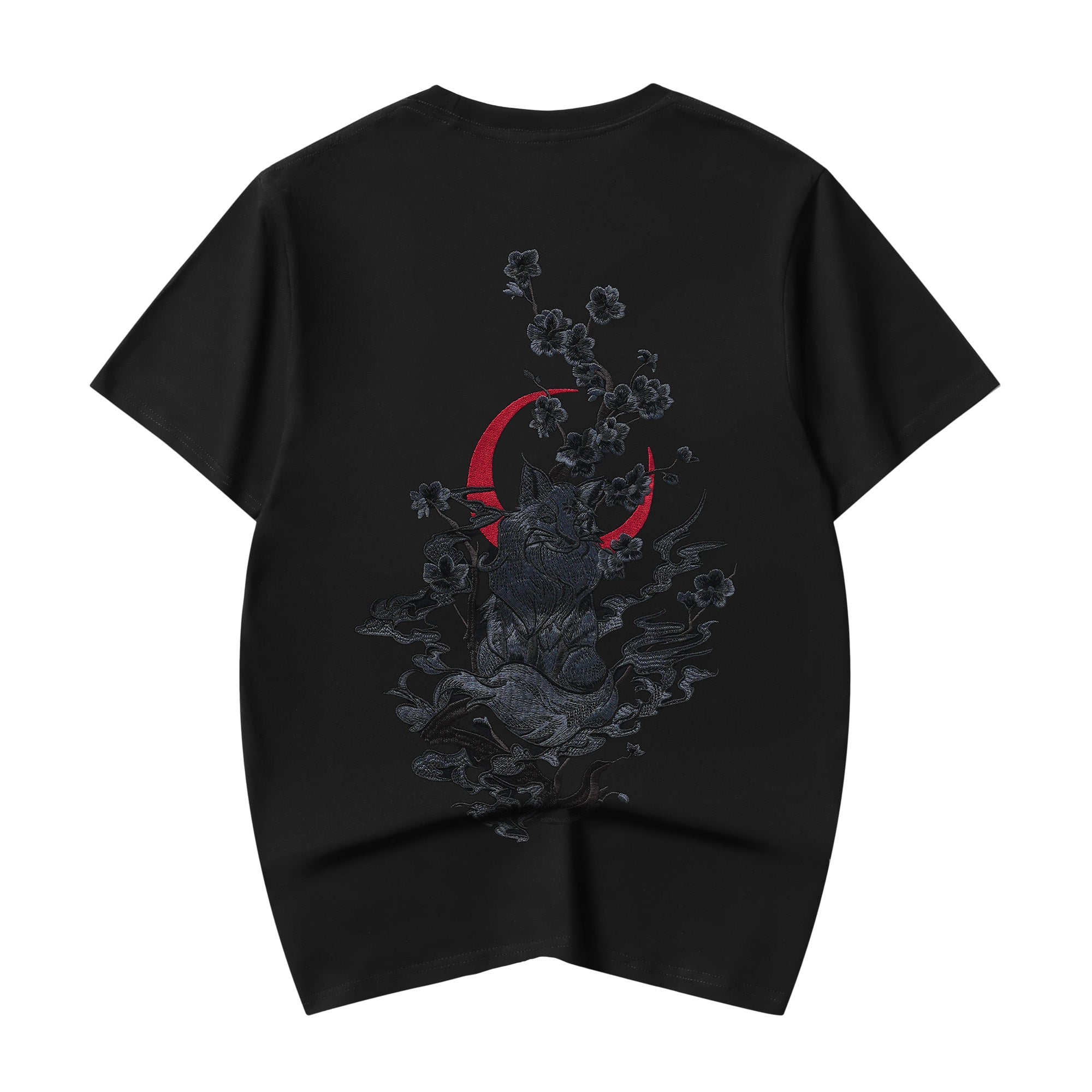 ET524 Moon Fox Embroidered Tee