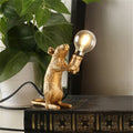 Postmodern Resin Animal Rat Mouse Table Lamp Small Mini Mouse Cute LED Night Lights Home Décor Desk Lights Bedside Lamp Decorative Table Lamp Cute Study Lamps for Bedroom Décor (