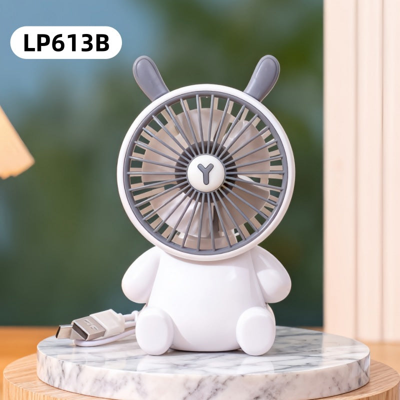 Creative Cartoon Bear Desktop Mini Fans Big Wind Desktop Portable USB Charging Handheld Fan Portable Air Conditioning Handheld Cooling Fan Charging Usb Fan Portable Handheld Fan