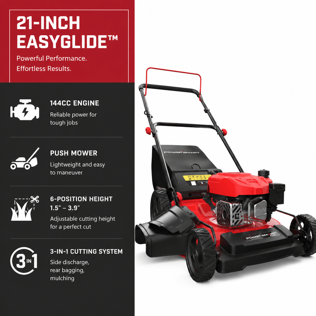 21" 144cc Gas Push 3-in-1 Lawn Mower  DB8621P