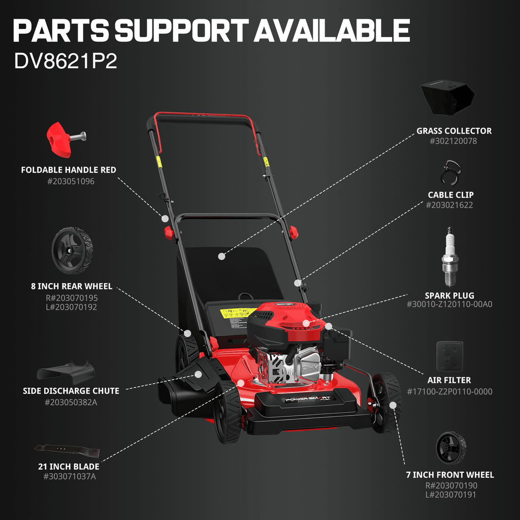 21" 144cc Gas Push 3-in-1 Lawn Mower  DB8621P