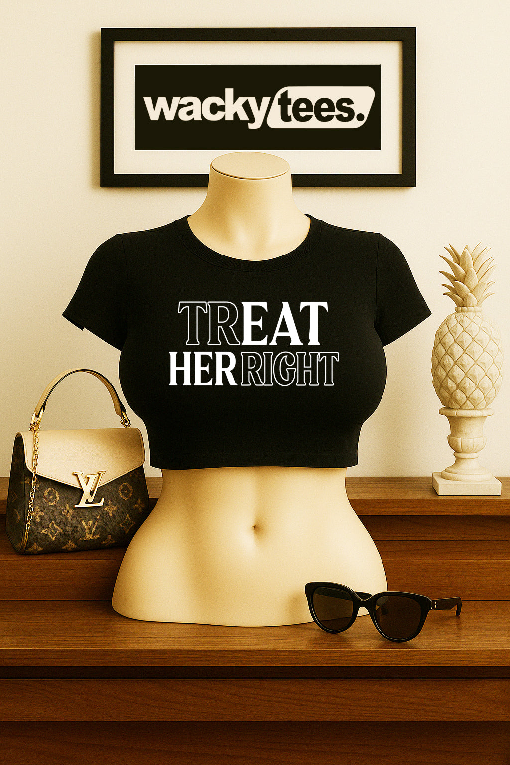 Treat Eat Her Right Funny Muff Diver Adult Humor Graphic Tee Shirt