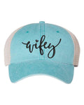 Embroidered Wifey/Hubby Trucker Hat – Anniversary Gift Cap