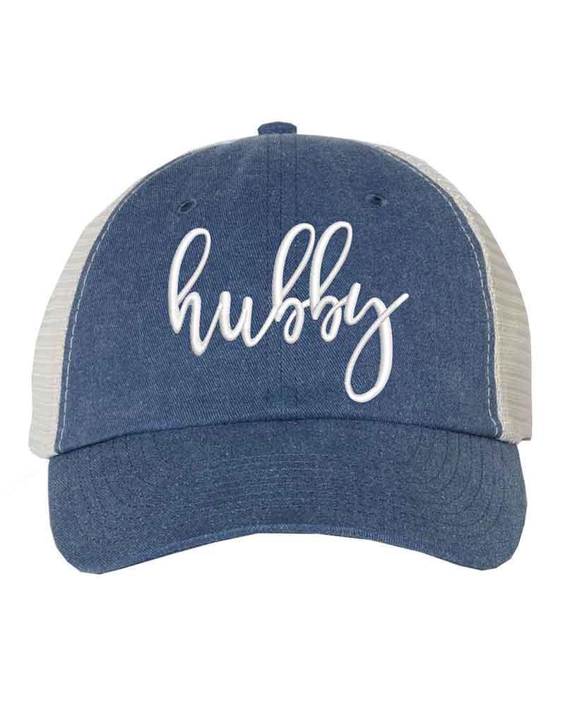 Embroidered Wifey/Hubby Trucker Hat – Anniversary Gift Cap