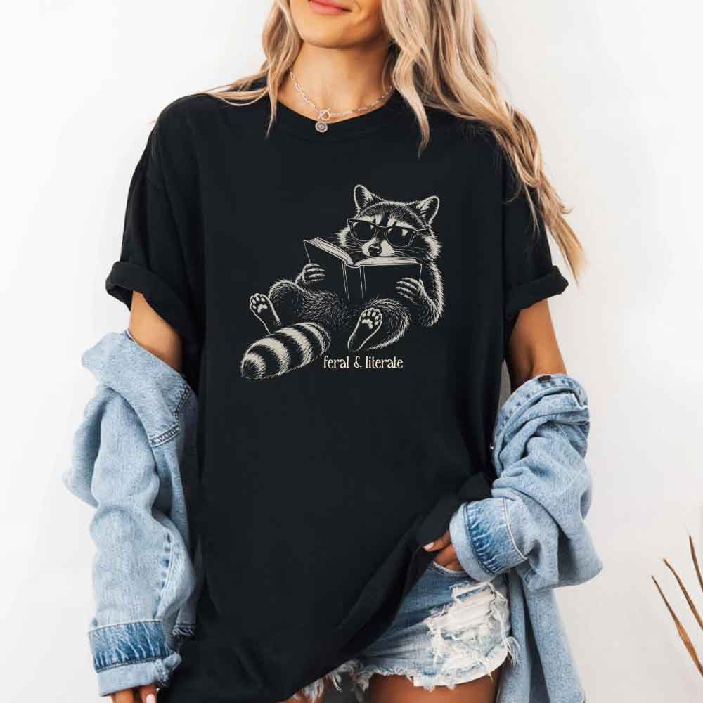 Feral & Literate Comfort Colors - Book Lover Tee