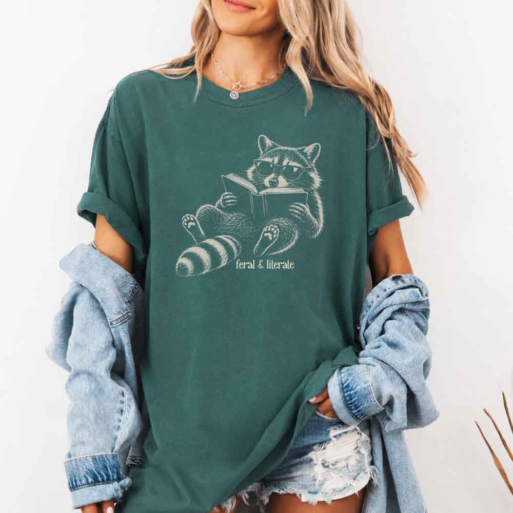 Feral & Literate Comfort Colors - Book Lover Tee