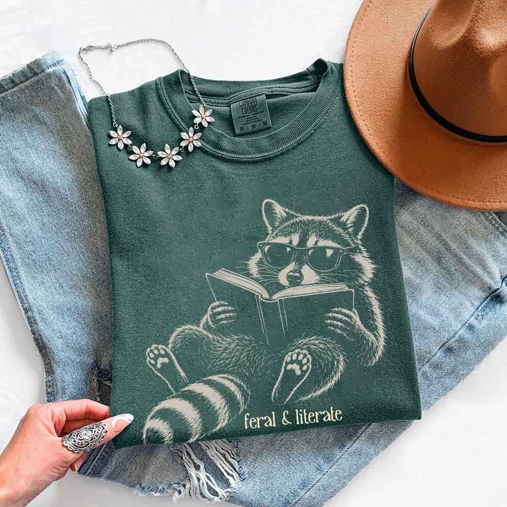Feral & Literate Comfort Colors - Book Lover Tee