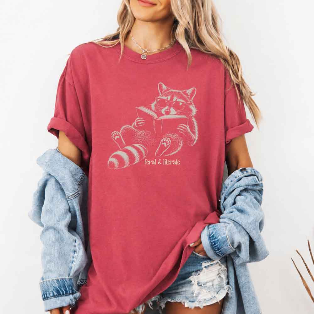 Feral & Literate Comfort Colors - Book Lover Tee