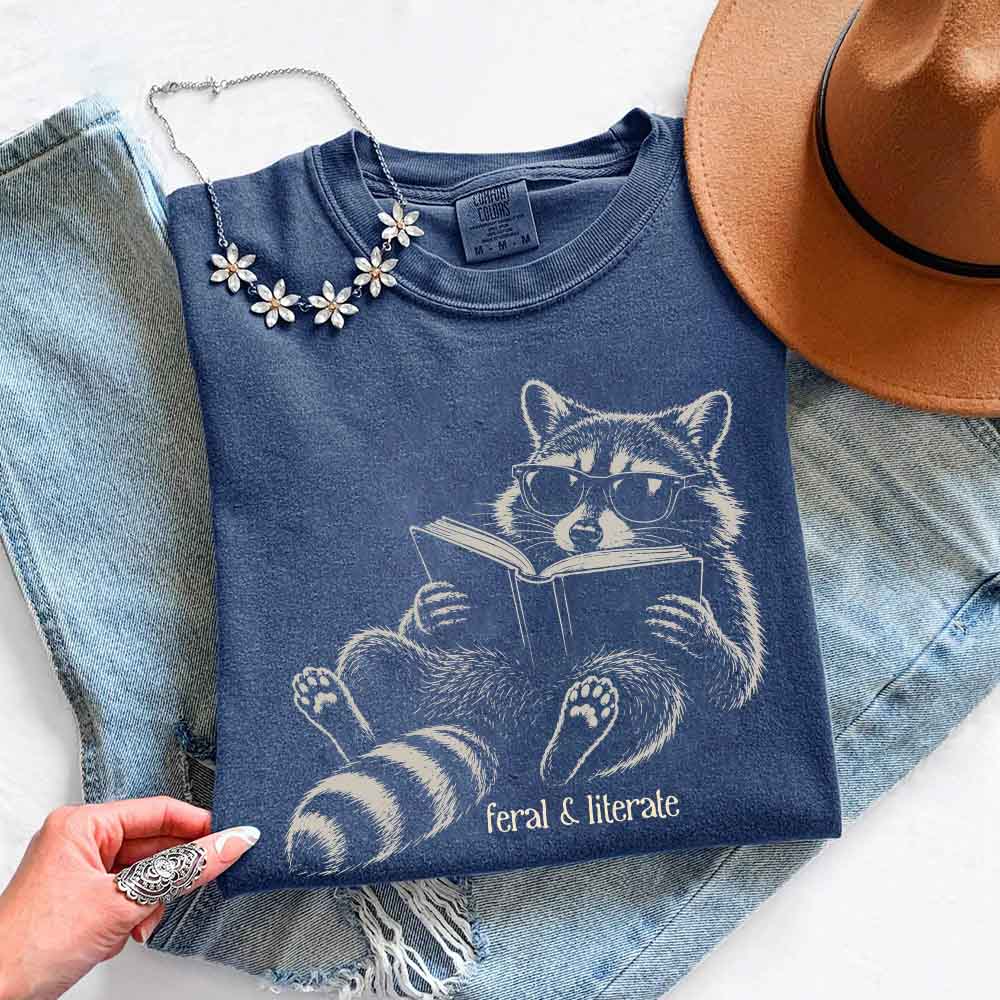 Feral & Literate Comfort Colors - Book Lover Tee