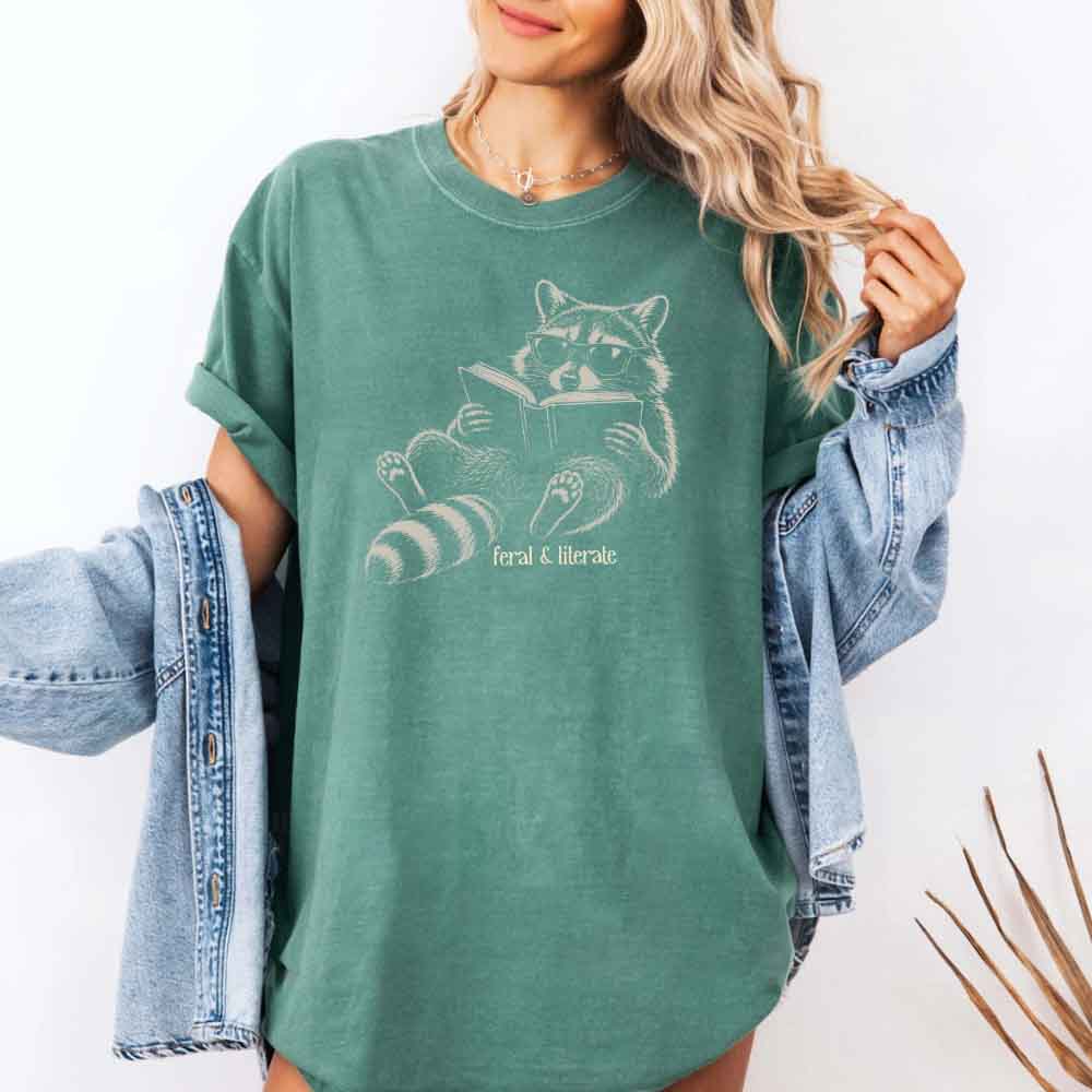 Feral & Literate Comfort Colors - Book Lover Tee