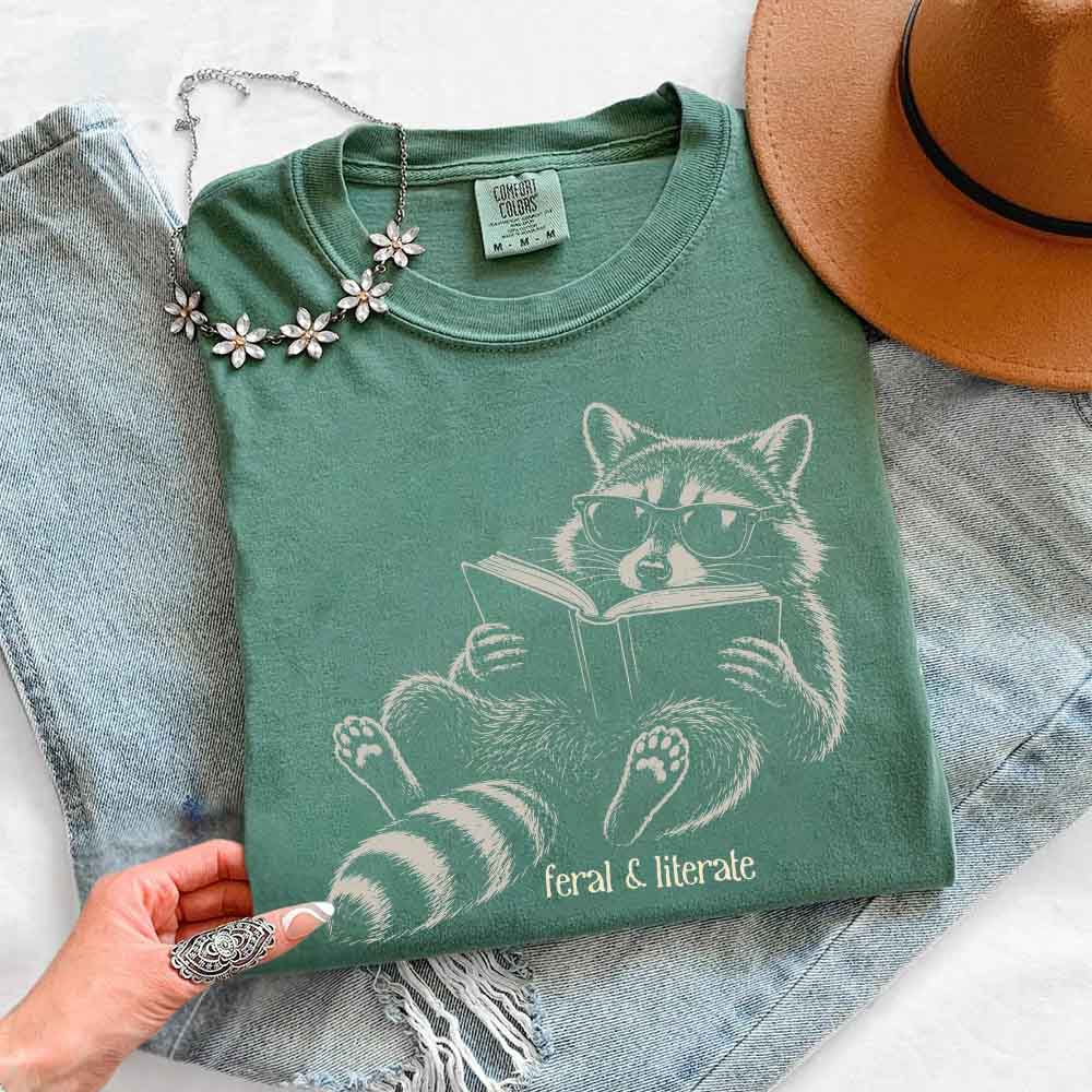 Feral & Literate Comfort Colors - Book Lover Tee