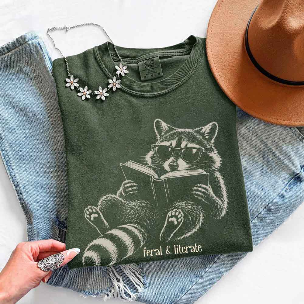 Feral & Literate Comfort Colors - Book Lover Tee