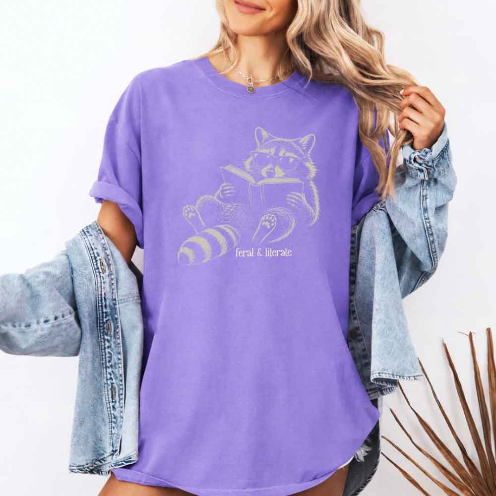 Feral & Literate Comfort Colors - Book Lover Tee