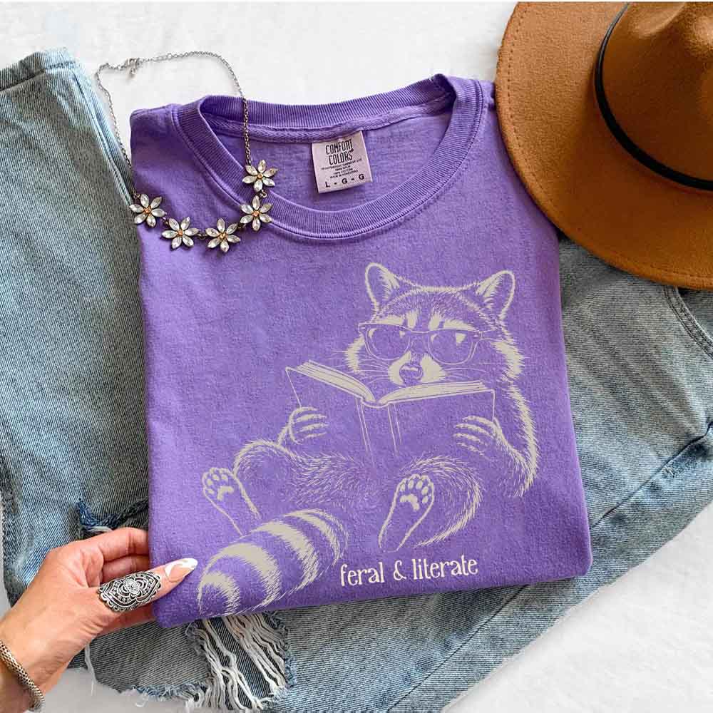 Feral & Literate Comfort Colors - Book Lover Tee