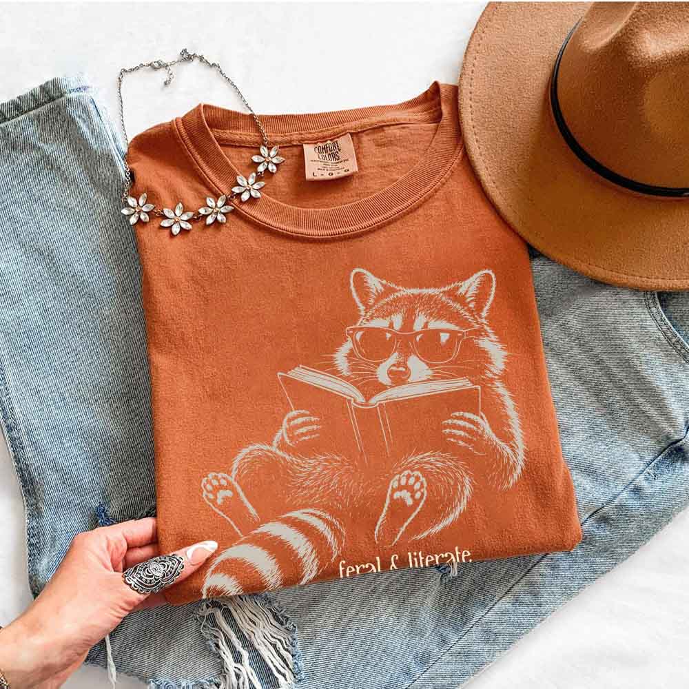 Feral & Literate Comfort Colors - Book Lover Tee