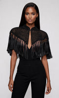 Noir Tassel Cape