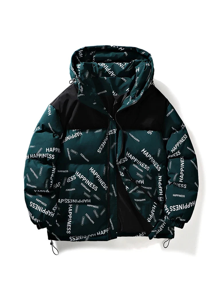 Men Winter Parka – Thick Warm Cotton-Padded Hooded Coat