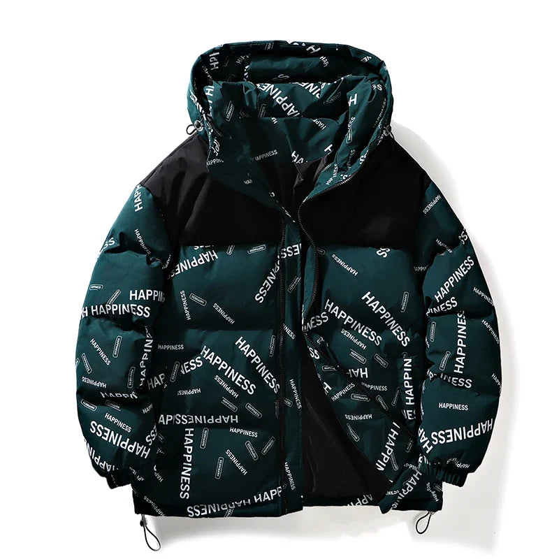 Men Winter Parka – Thick Warm Cotton-Padded Hooded Coat