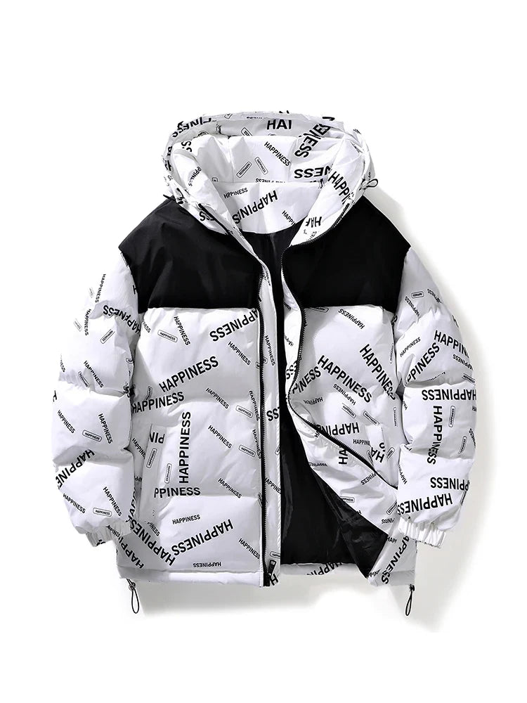 Men Winter Parka – Thick Warm Cotton-Padded Hooded Coat