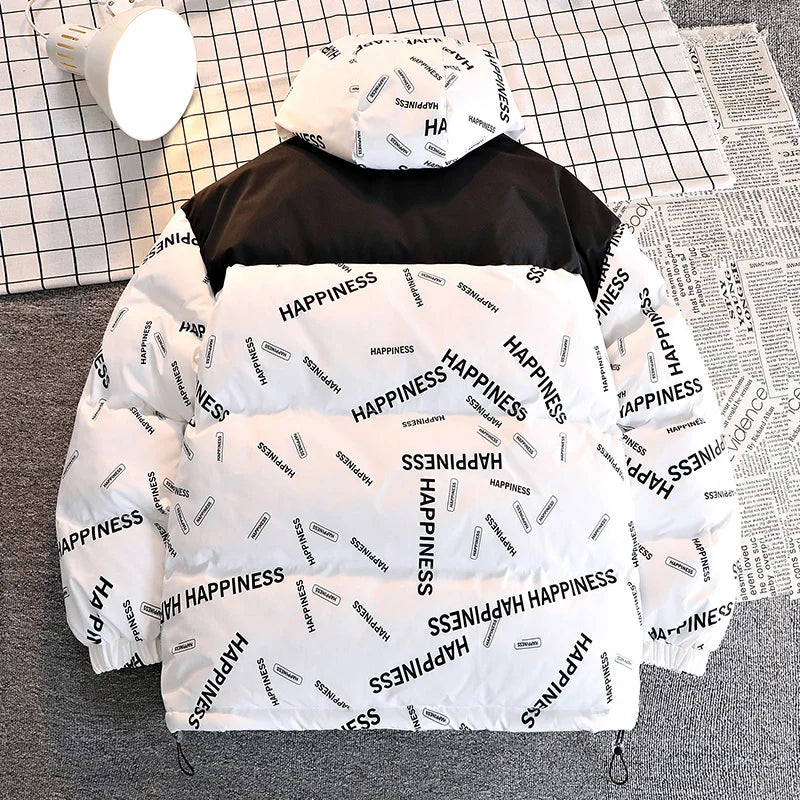 Men Winter Parka – Thick Warm Cotton-Padded Hooded Coat