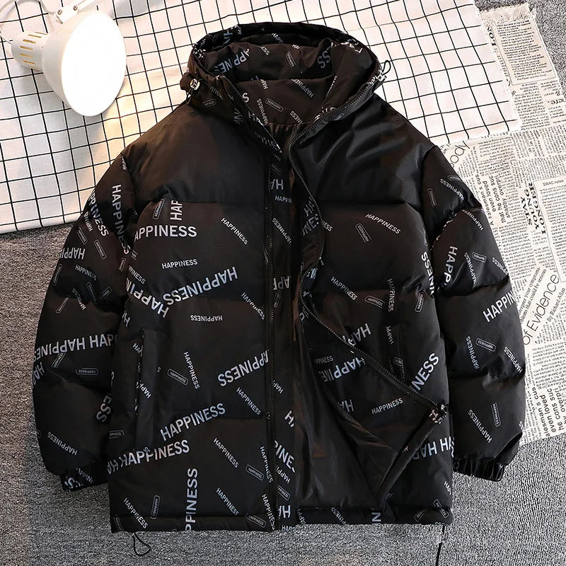 Men Winter Parka – Thick Warm Cotton-Padded Hooded Coat