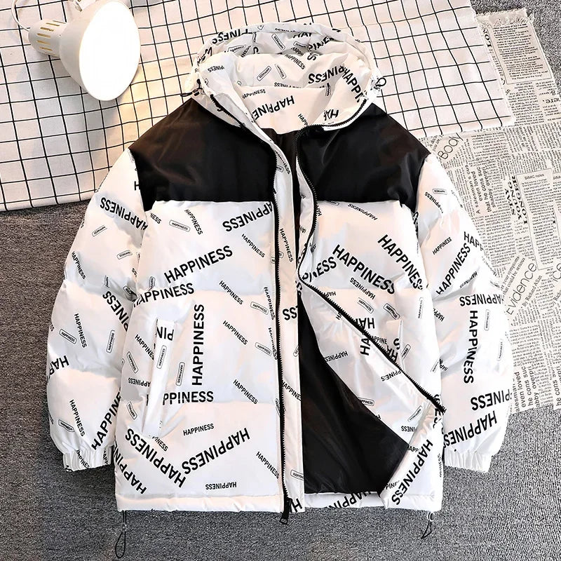 Men Winter Parka – Thick Warm Cotton-Padded Hooded Coat