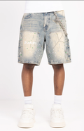 GUAPI SPIDER DENIM SHORTS
