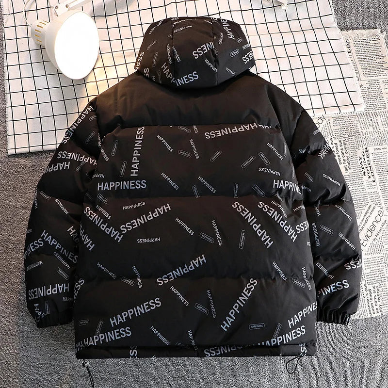 Men Winter Parka – Thick Warm Cotton-Padded Hooded Coat