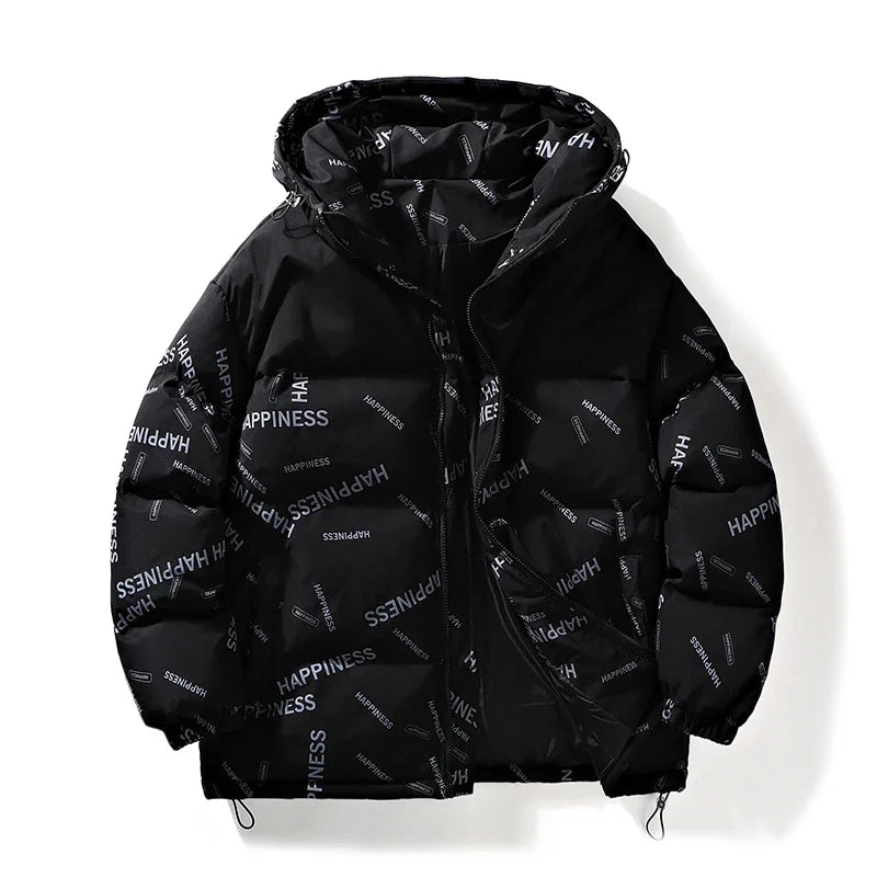 Men Winter Parka – Thick Warm Cotton-Padded Hooded Coat