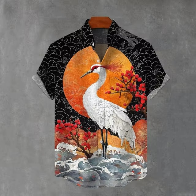 Mens 3D-printed Hawaiian Shirt
