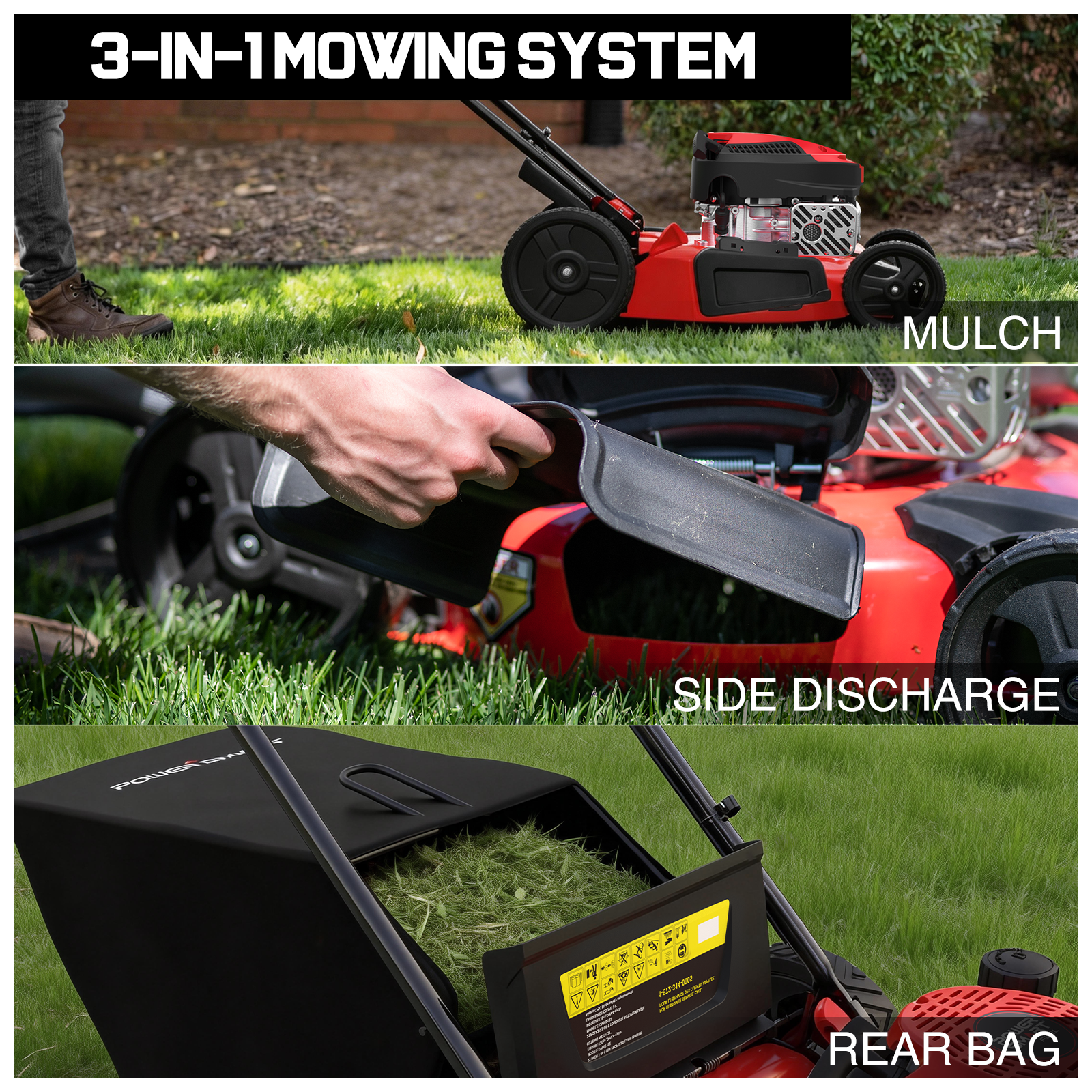 21" 144cc Gas Push 3-in-1 Lawn Mower  DB8621P