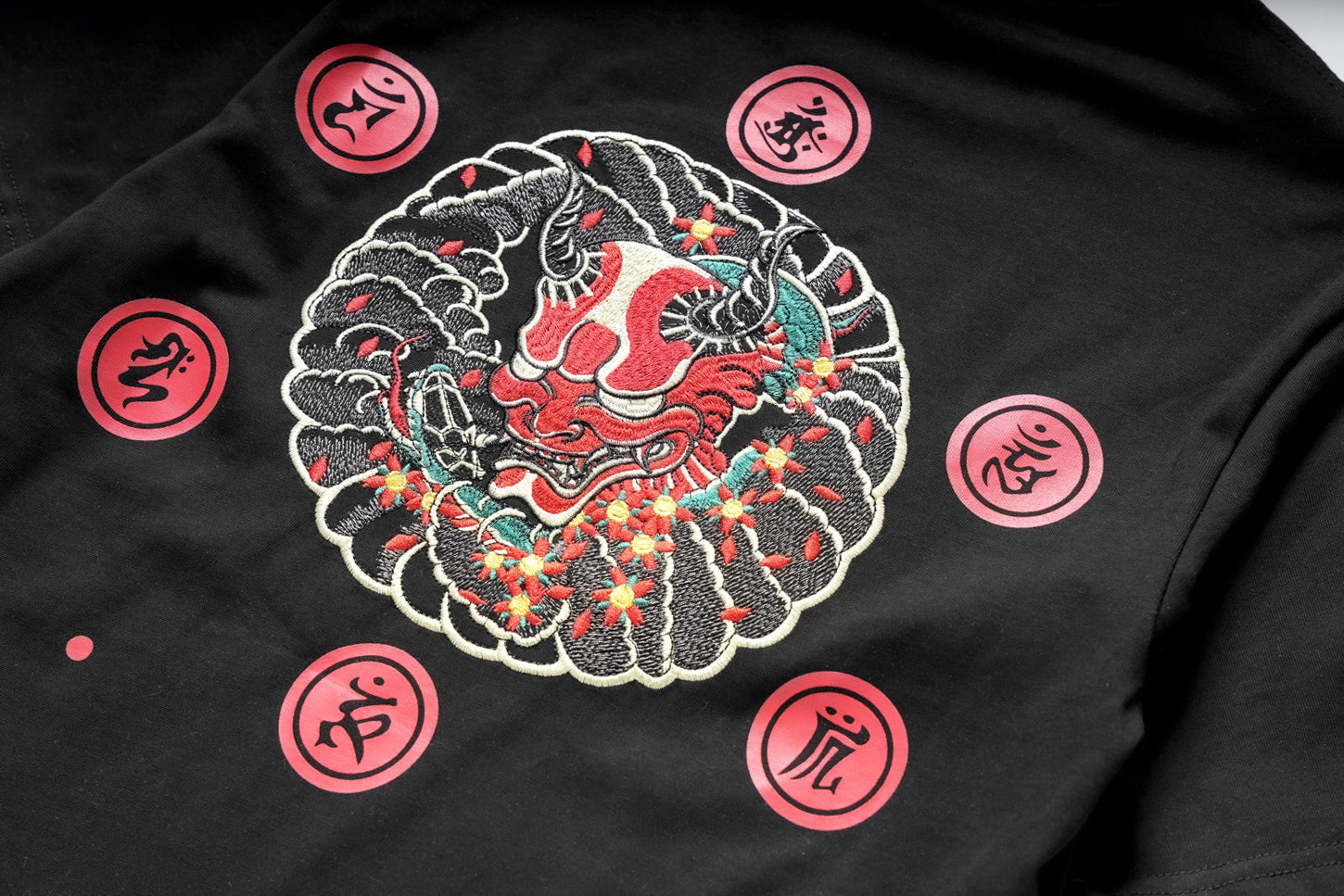 KH772 Red Oni Embroidered Tee