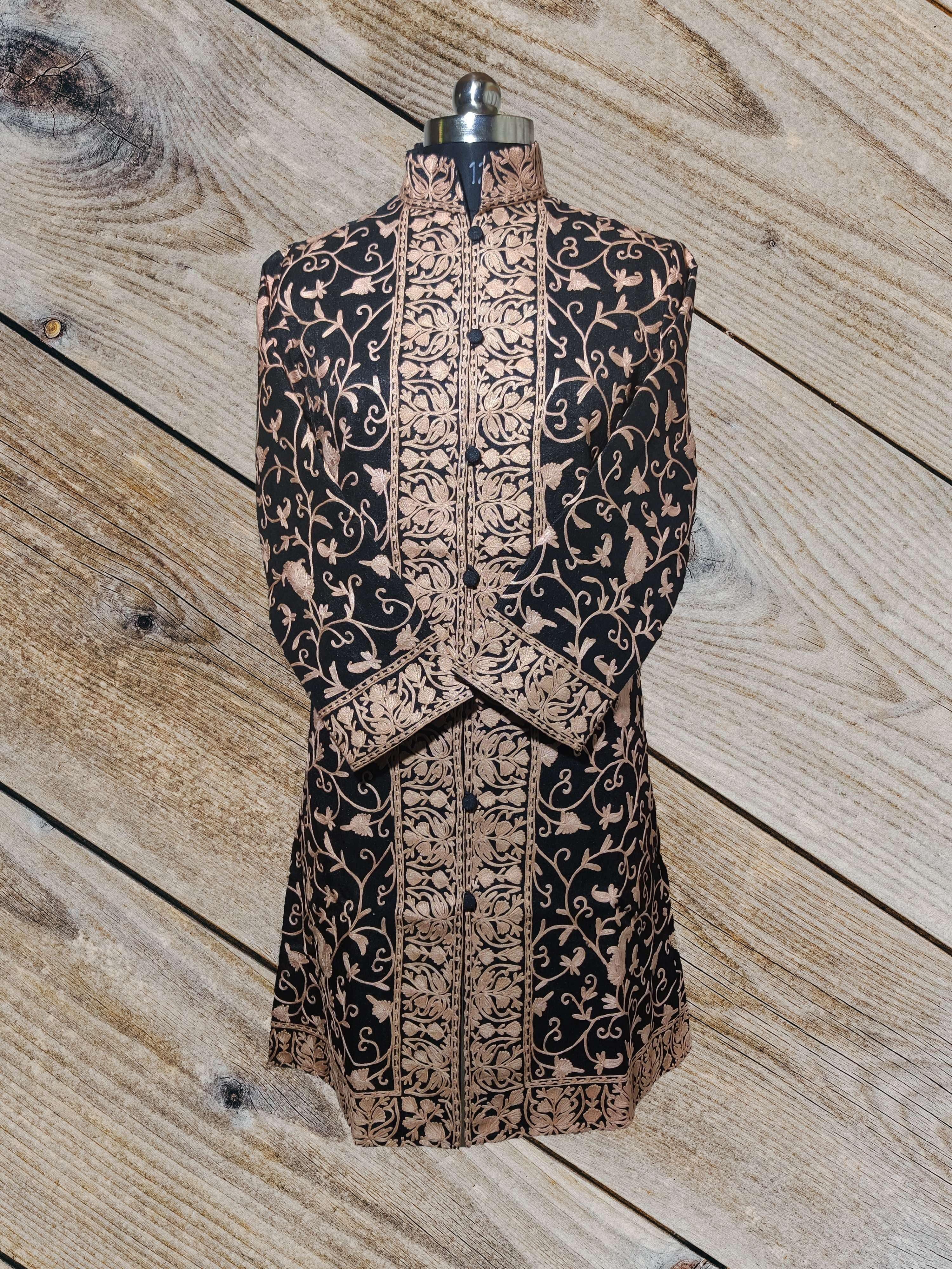 Kashmiri Jacket with All over Aari Embroidery