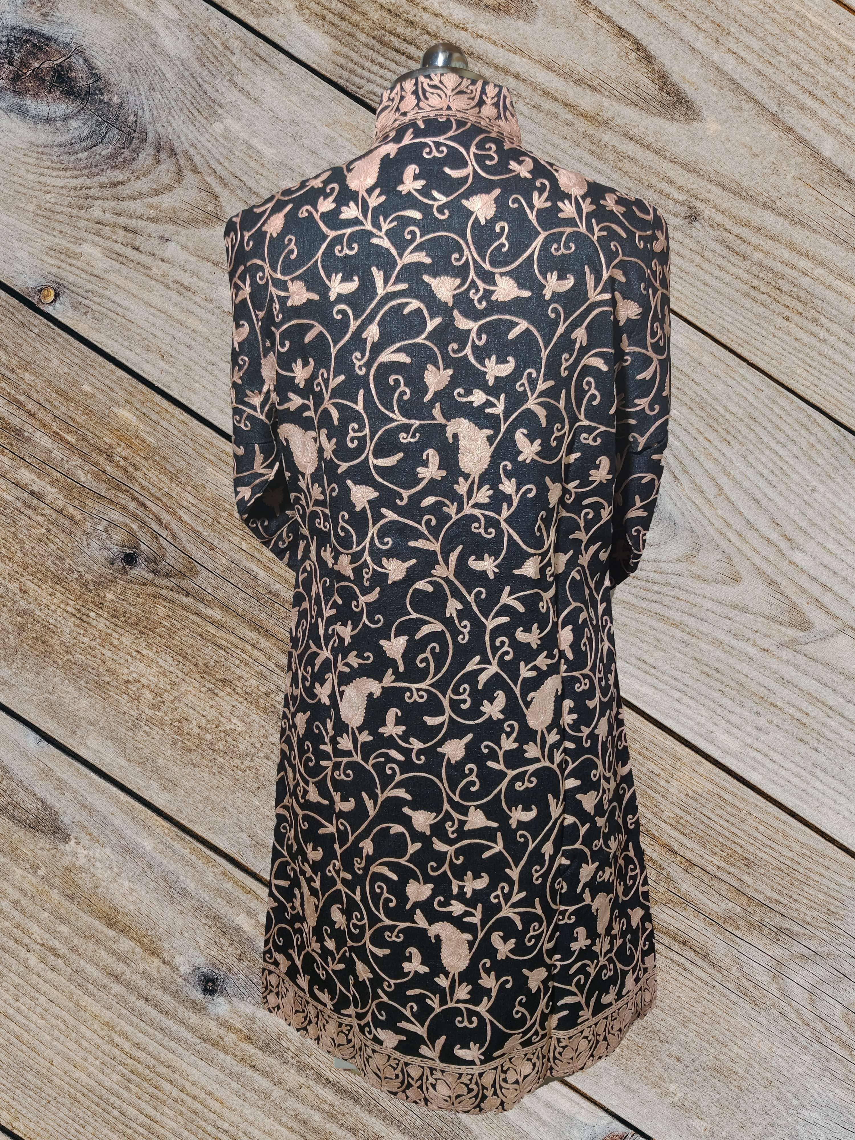 Kashmiri Jacket with All over Aari Embroidery